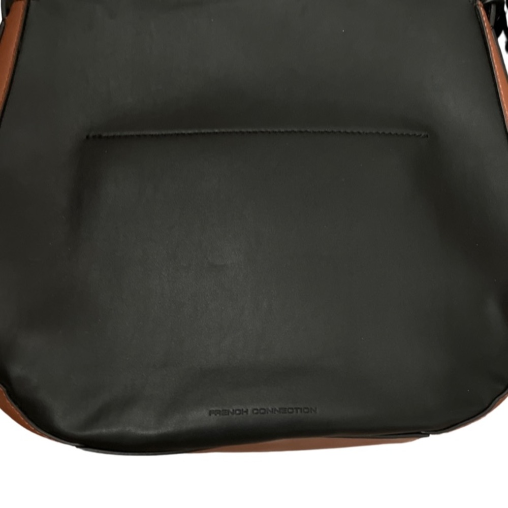 NWT French Connection Olivia Bucket Bag -Women's Handbag | Black & Brown Leather - Picture 5 of 7
